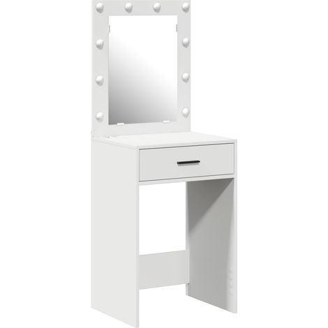 Coiffeuse,Table de maquillage avec tiroir Blanc 50 x 41 x 135 cm Bois d'ingénierie CFW975303 (1/5)