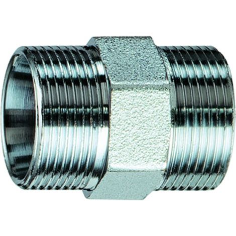 RACCORDO DIRITTO INTERMEDIO IN OTTONE CROMATO M 24X19   FAR RUBINETTERIE
