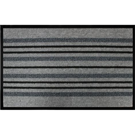 Tapis rectangle 50 x 80 cm anti-poussiere grattoir piano Gris (1/4)