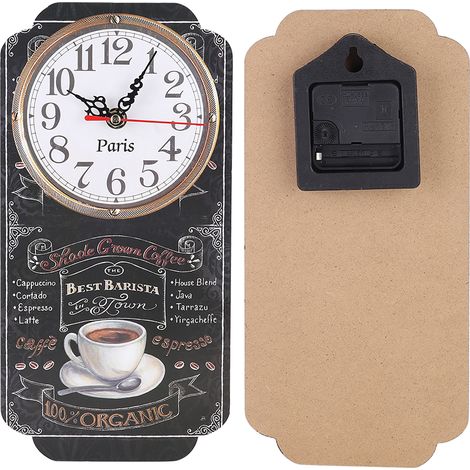 Horloge murale rectangulaire élégante, horloge suspendue stylée pour salon ou bar (1/5)