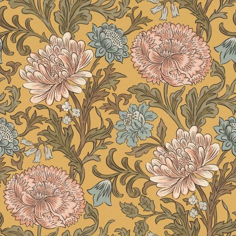Sailsbury Cottage Floral Wallpaper Paste The Wall Country Flowers Feature Wall (1/2)