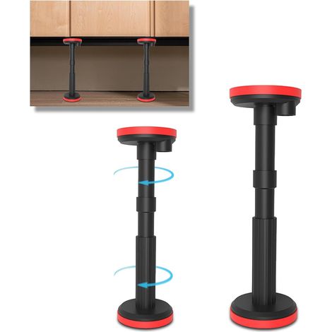 Lot de 2 Barres de Support Télescopique Réglables: 18-45cm Support de Montage Télescopique Supporte jusqu'à 200 kg pour Armoires Murales TV Cuisine (1/5)
