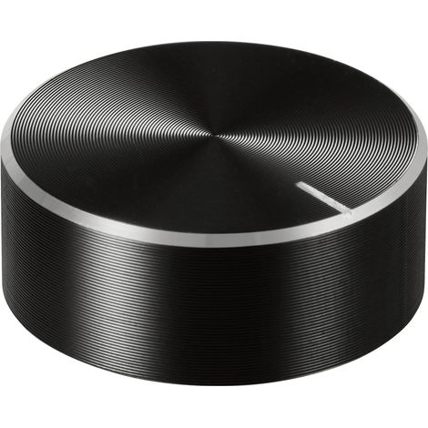 TRU COMPONENTS TC-11696472 Tête de bouton rotatif avec marquage noir (Ø x H) 25 mm x 10 mm aluminium (1/4)