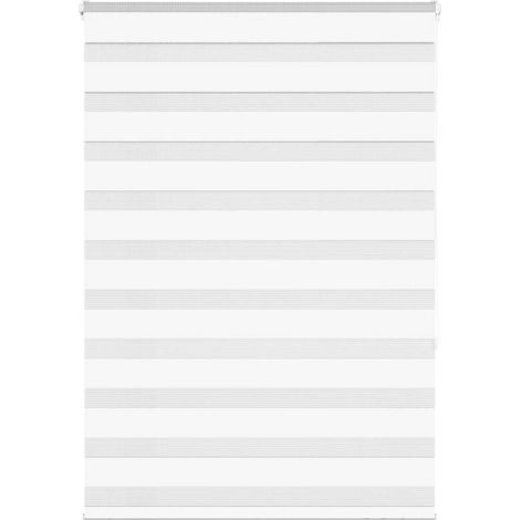 vidaXL Zebra Blind White 110x150 cm Fabric Width 105,9 cm Polyester