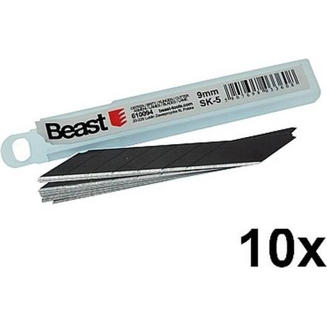 Lames de Rechange 9mm - Précision SK-5 Black - Lot de 10 - Tranchantes et Durables - Résistance et précision - Beast (1/5)