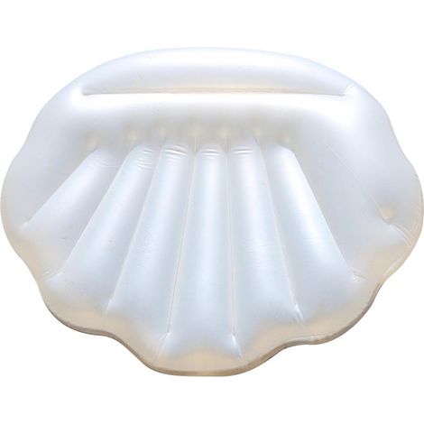 Bouée gonflable en forme de coquillage pour adultes - Coquillage géant avec perle - Matelas flottant - Rampe flottante (1/5)