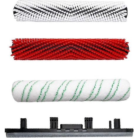 4-teiliges Reinigungsbürsten-Set (Walze, Hauptbürste und Schaberleiste) für Kärcher BR30/4C Staubsauger – Zubehör für Haushaltsgeräte (1/5)