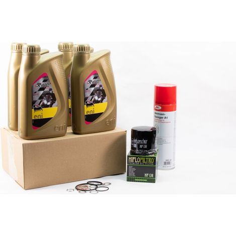 Kit Entretien Vidange Standard pour APRILIA RSV4 1000 de 2009 à 2020 - ENI I-RIDE RACING 5w40 4L