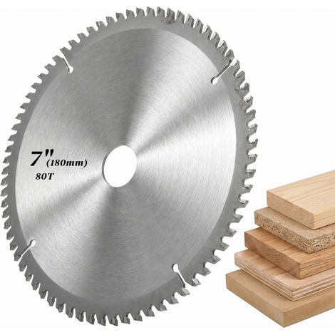 Lame De Scie Circulaire - 185 mm - 80 Dents TCT - Pour Bois Et Métaux - Alésage 20 mm Avec Bague Réductrice 16 mm - 1 Pièce (1/5)