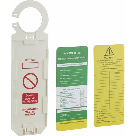 Support tag echaffaudage avec étiquette 92 x 325mm - THIRARD (1/2)