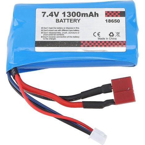 Wiederaufladbarer Li-Ionen-Akku 2024-18650 7,4 V 1300 mAh kompatibel mit SCY 16101, 16102 und 16103 funkgesteuerten Autos im Maßstab 1:16.
