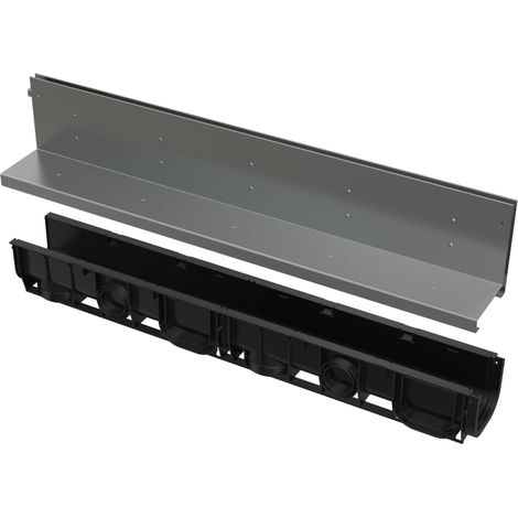 Sistema modular de acero inoxidable con drenaje de ranura asimétrica de 160 mm (1/3)