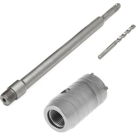 Fresa Muro 40mm Carotatrice Tazza 40 Mm Asta Prolunga 60cm Sds Plus Per Trapano (1/3)