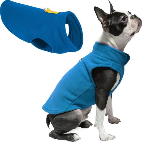 Gilet Polaire Chien - Veste Chaude Sans Manches avec Anneau O pour Laisse - Pour Chiens de Petite Taille - Hiver Froid - Lavable en Machine - Taille S à M (1/5)