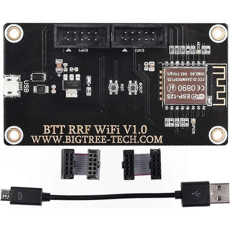 Carte BTT RRF WiFi V1.0 pour imprimante 3D, module d'extension compatible SKR V1.3/V1.4 et Reprap Duet, firmware sans fil pour carte contrôleur. (1/4)