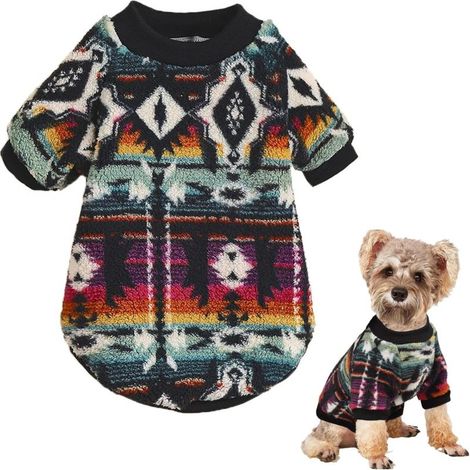 Pull pour chien petite race, polaire douce et légère, facile à enfiler (taille S)