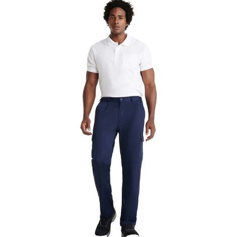 Pantalón de trabajo multibolsillos de tejido resistente DAILY ROLY 54 Azul Marino (1/4)