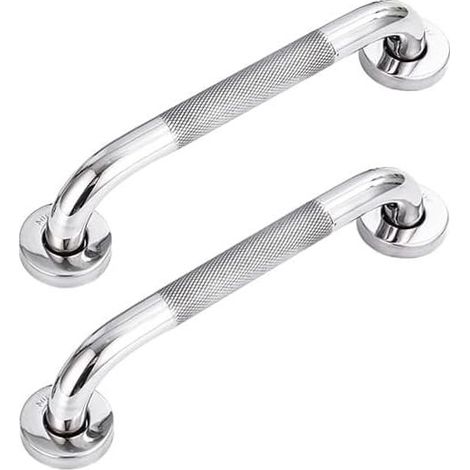 Set mit 2 Haltegriffen aus Edelstahl 304 für Badezimmer mit rutschfestem Griff, für Badewanne, Toilette, Badezimmer, Treppengeländer (1/5)