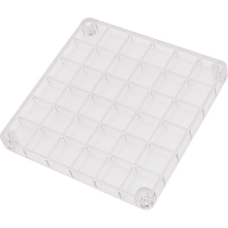 Boîte de rangement magnétique en acrylique transparent à 36 compartiments en forme de coquillage, avec compartiments décoratifs. (1/5)