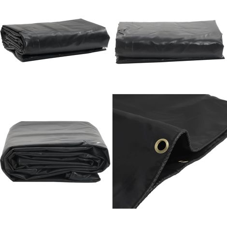 Bâche anthracite 1,5x20 m 650 g/m² - Bâche Imperméable - Bâche De Protection - Bâche Extérieure - Bâche Voiture - Bâche Moto - Home & Living