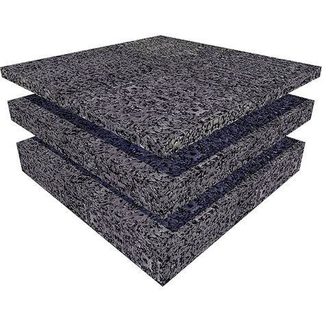 HSI Terra Unterlegpads für Terrasse 7 x 7 x 6 cm Kautschukgranulat schwarz - 30 Stk. (1/3)