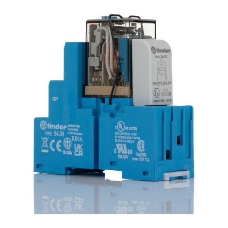 Relais d'interface Finder , 58 Series, 12V c.c., 4 RT, montage Rail DIN ( Prix pour 1 ) (1/2)