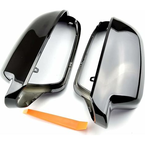 Green Mobility-2 pièces boîtier de miroir housse de protection boîtier de style de voiture couvercle de rétroviseur latéral pour Audi A3 A4 A5 S5 RS3 RS4 RS5 noir. (1/5)