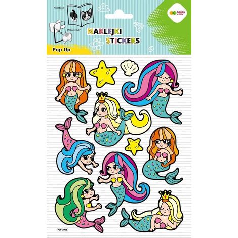 3D-Pop-Up-Sticker „Kleine Sirenen“ 146 x 240 mm