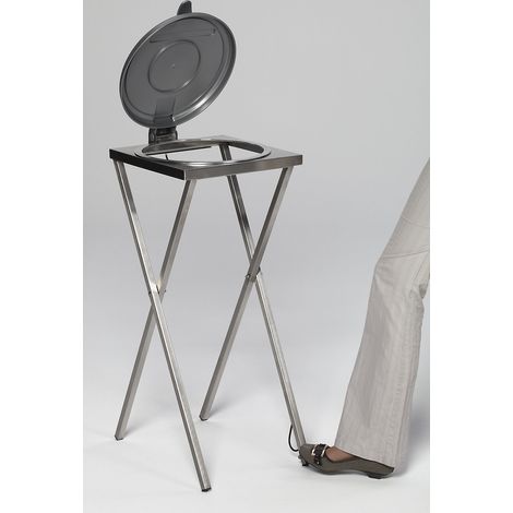 VAR, Support sac-poubelle hygiénique, en inox, pour capacité