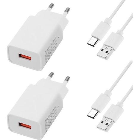 2er-Pack USB 5V/1A-Ladegeräte mit USB-Netzteil (1/5)