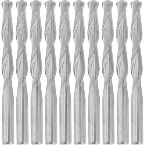 Fraise CNC - Tungstène - Pour Bois Acrylique PVC - Diamètre 3,175 mm - Longueur Flûte 22 mm - Lot de 10 (1/5)