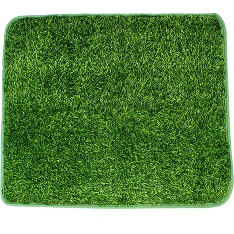 Bac à litière pour chien - 46 x 70 cm - Lavable - Antidérapant - Pour l'intérieur et le balcon - Pour la terrasse et le jardin (1/5)
