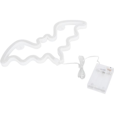 Enseigne lumineuse LED néon innovante en forme de chauve-souris, bleue, idéale pour les décorations de fêtes de fin d'année. (1/5)