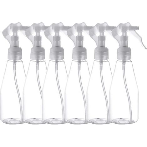 Lot de 6 flacons pulvérisateurs, plastique anti-fuite, tête réglable, 200 ml, format voyage, pour produits chimiques (1/5)
