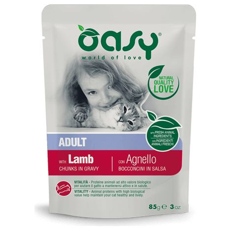 OASY Wet Cat Bocconcini Adult Agnello 85gr