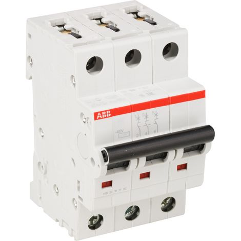 Disjoncteur S203 3P 32A Courbe D Raccordement à vis - 10KA (3Modules) 2CDS253001R0321 ABB 352366 (1/2)