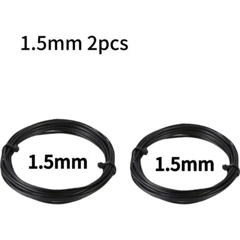 Fil de palissage en aluminium pour bonsaï (1,5 mm, 2 pièces) de 10 m accessoires de modelage pour plantes, noir, idéal pour le jardinage et la mise en forme des plantes. (1/4)