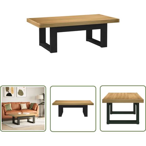 vidaXL Table basse NOAIN pieds en forme de U 120x60x40 cm massif pin (1/5)