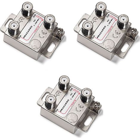Multipack da 3 partitori pa2 a 2 vie ciascuno 5-2400 mhz 150x110x50 mm (1/2)