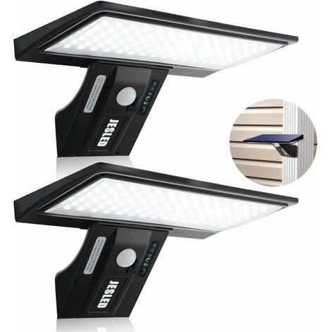 2600mAh Détecteur de Mouvement Éclairage Solaire Extérieur Étanche Sans Fil Lampe de Sécurité Lampe Mural pour Jardin(2 Pack 90 LED ) (1/5)