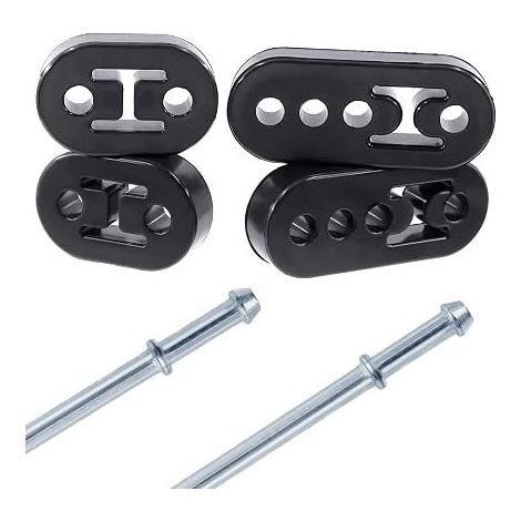 Car Exhaust Pipe Rubber Insulation Mount with Universal Straight Suspension Rods Hole Diameter (1/3)