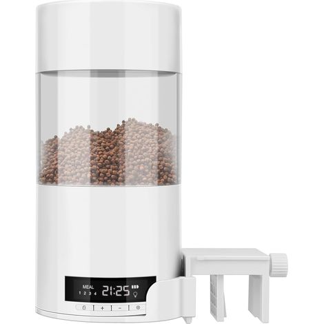 Mangeoire Automatique pour Aquarium Distributeur Automatique de Grande Capacité de 500 ML avec Affichage Numérique et Minuterie Mangeoire à Poissons Réglable USB pour Les (1/5)