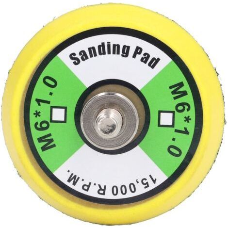 Plaque arrière auto-agrippante pour ponceuse pneumatique, tampon PU pour ponçage et polissage, filetage M6x1 de 2 pouces, 15 000 tr/min (1/5)