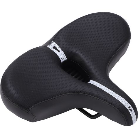 Tapis de selle de vélo en cuir PU, respirant et confortable, remplacement de selle de vélo épais (1/5)