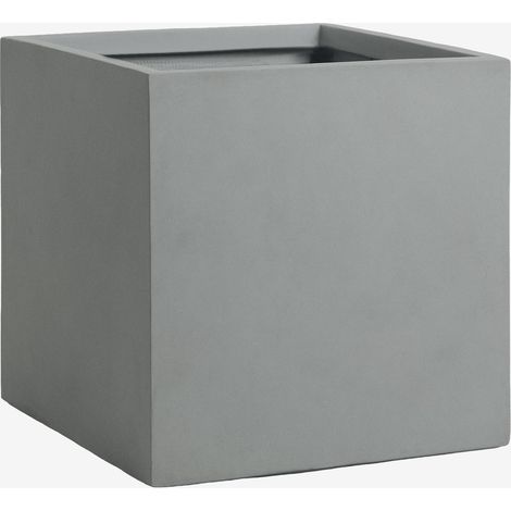 Pot de fleurs carré d'extérieur en ciment Lucas SKLUM 40 x 40 x 40 cm (1/5)