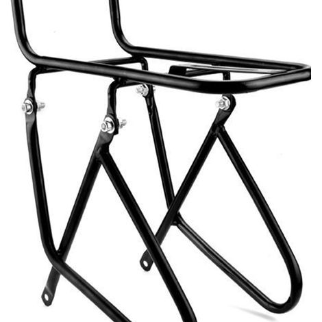 Gepäckträger aus Stahl für Fahrräder, Frontgepäckträger, Gepäckträger, Lastenträger, 25x15x15 cm, schwarz. (1/5)