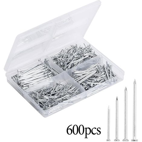Coffret de 600 petits clous métalliques standard impériaux (1/3)