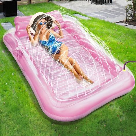 Matelas gonflable pour piscine (200 x 124 cm) pour adulte, hamac gonflable, chaise flottante, pour bronzer, matelas avec coussins pour fête à la piscine ou à la plage (1/5)
