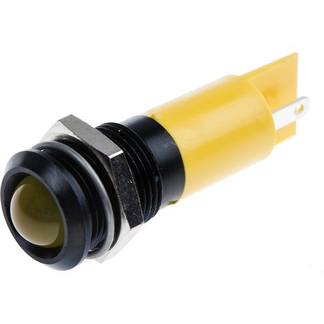 Voyant LED clignotante Jaune RS PRO, dia. 14mm, 24V c.c. ( Prix pour 1 )