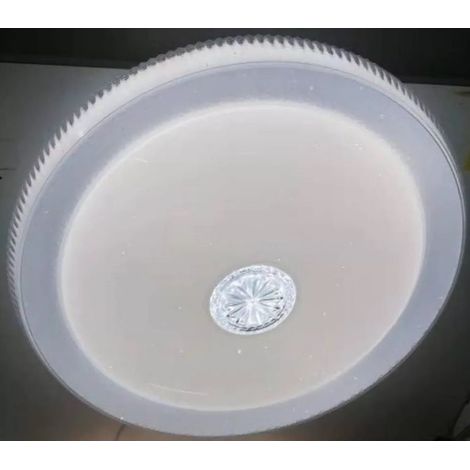 TRADE SHOP - Plafoniera Con Cristallo Centrale Moderno 40cm 50w Led Lampadario Luce 6500k 80404 -